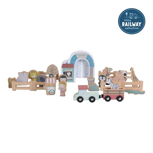 Wooden best sale zoo playset