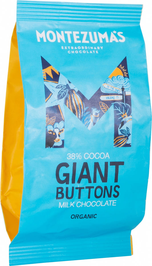 MONTEZUMA'S Organic 38% Cocoa Milk Chocolate Giant Buttons 180g