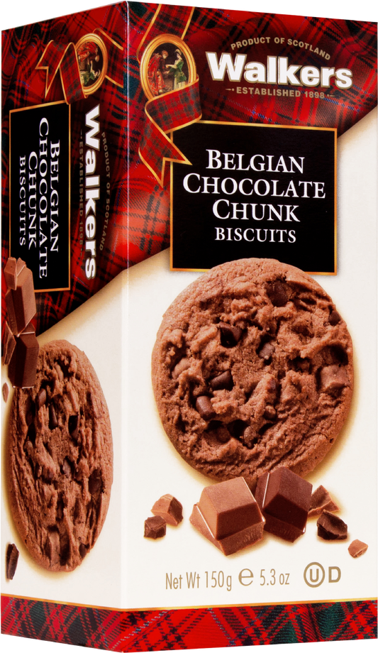 WALKER'S Belgian Chocolate Chunk Biscuits 150g