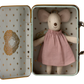 Maileg Angel Mouse in suitcase, Little sister