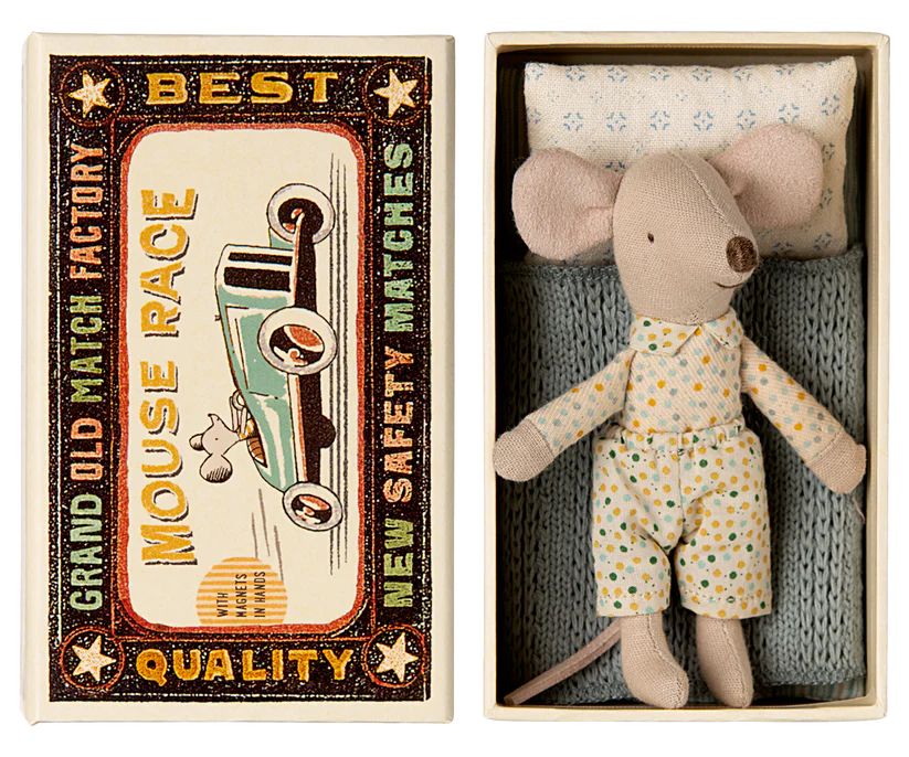 Maileg Little Brother Mouse In Matchbox