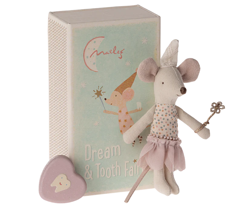 Maileg Tooth fairy mouse, Little Sister In Matchbox