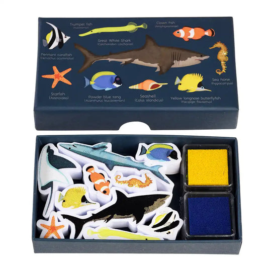 Set of mini stamps - Ocean Animals