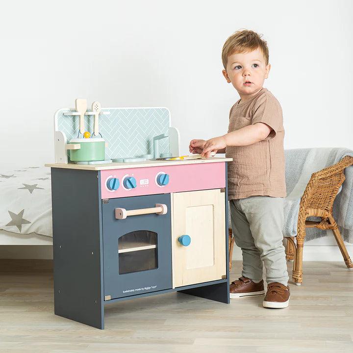 Bigjigs Simply Scandi Wooden Play Kitchen For Kids