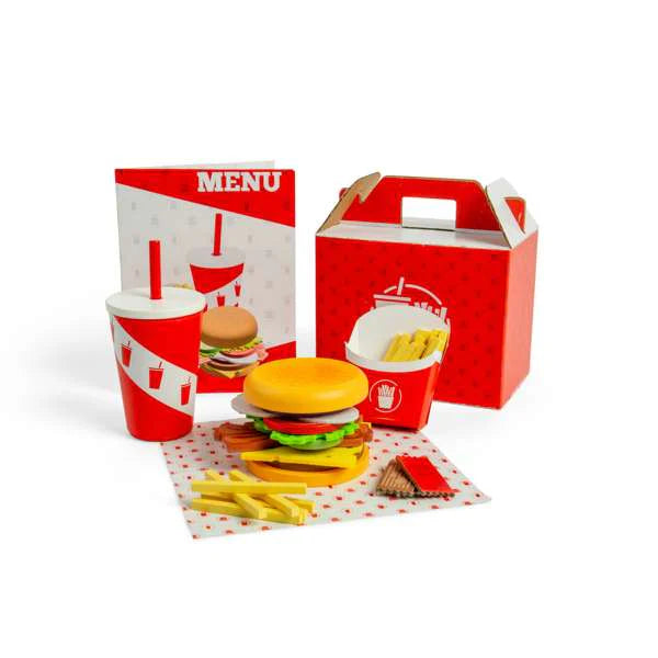 Bigjigs Wooden Burger and Fries Set