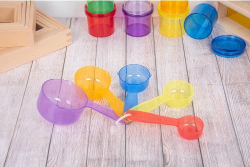 Translucent Colour Measuring Cups - Pk5 by Tickit Toys