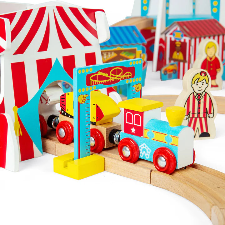 Bigjigs Wooden Fun Fair Train Set