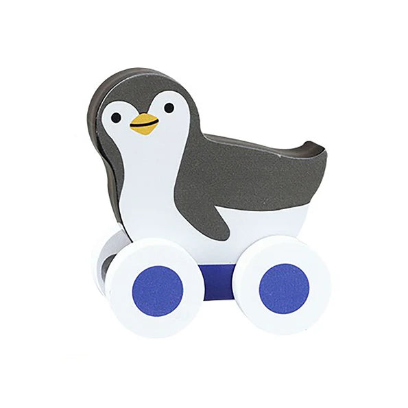 Penguin Wooden First Push Toy by Orange Tree Toys