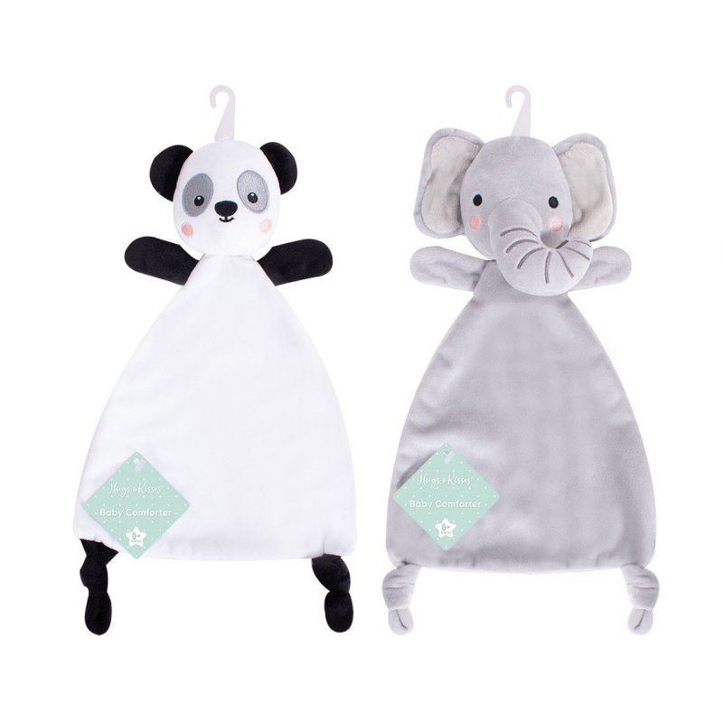 Hugs and Kisses Panda  or  Elephant Comforter