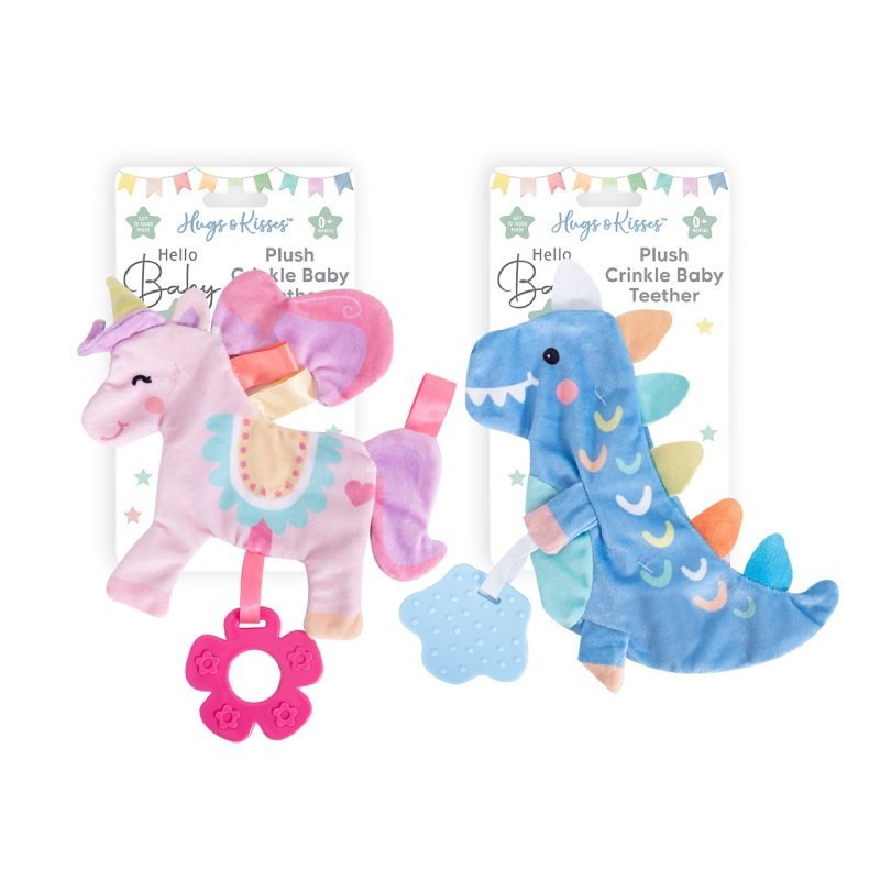 Baby Unicorn & Dinosaur Comforter & Teether