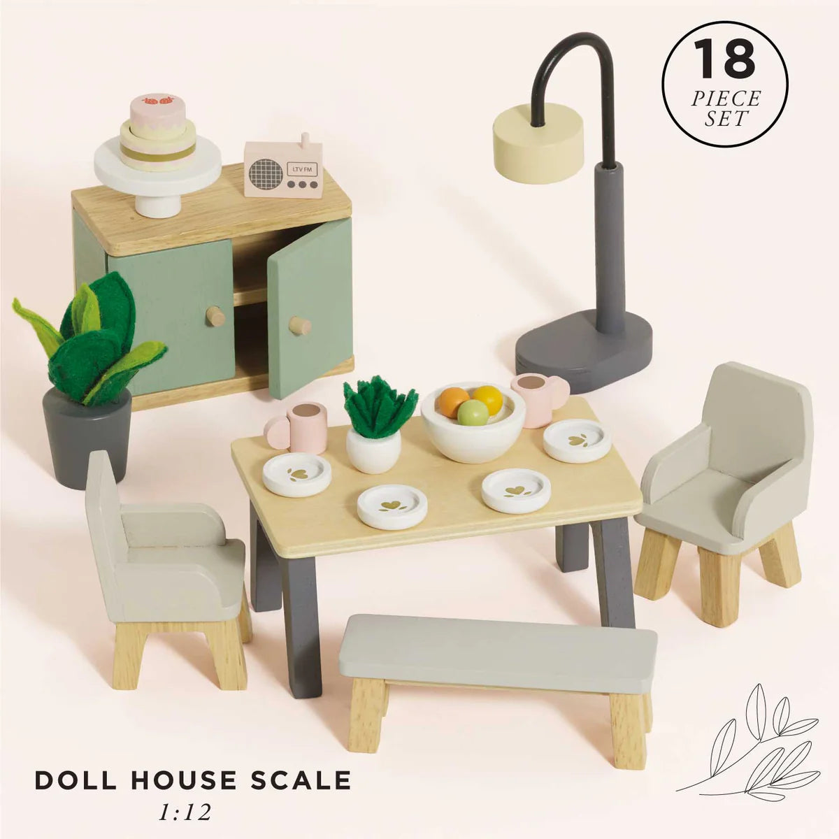 Le Toy Van Wooden Dolls House Dining Room