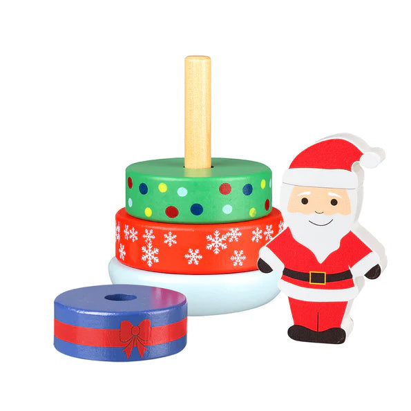 Father Christmas Wooden Stacking Ring by Orange Tree Toys