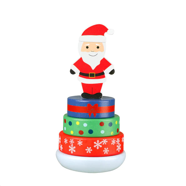 Father Christmas Wooden Stacking Ring by Orange Tree Toys