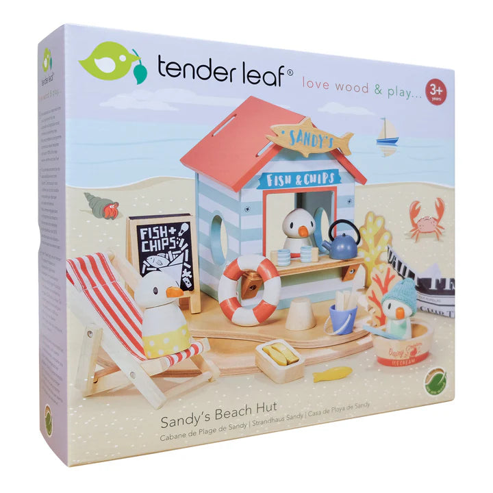 Tender Leaf Toys Sandy's Beach Hut Wooden Play Set