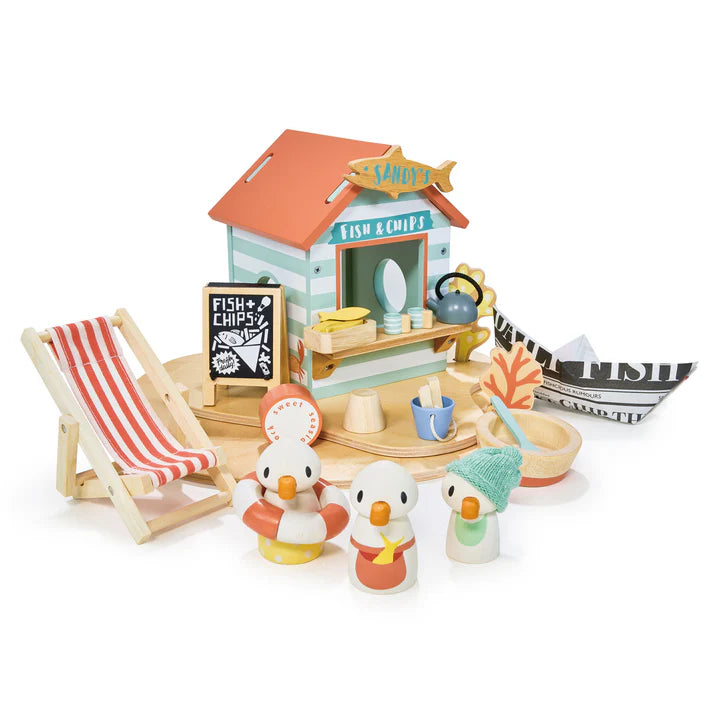 Tender Leaf Toys Sandy's Beach Hut Wooden Play Set