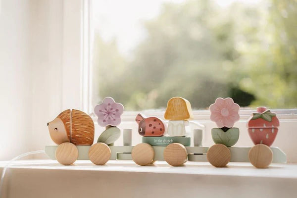 Little Dutch Stacking Train hedgehog  - Fairy Garden