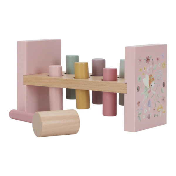 Little Dutch Pounding Bench Pink Fairy Garden