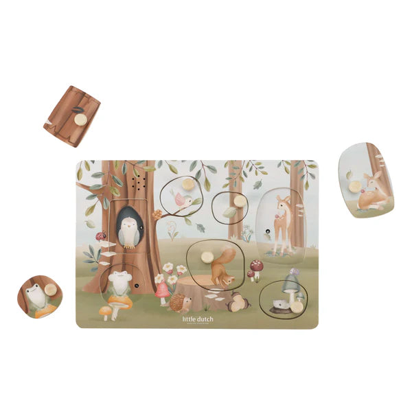 Little Dutch Wooden Sound puzzle  - Forest Friends