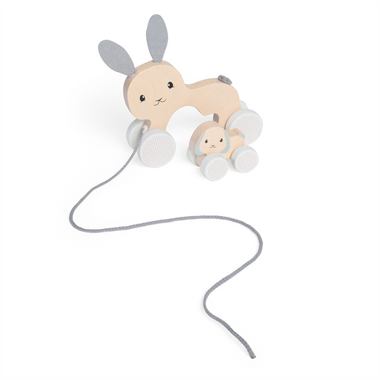 Bigjigs Wooden Bunny and Baby Pull Along