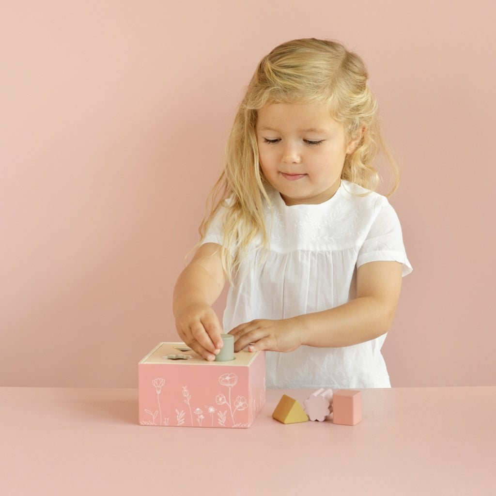 Little Dutch Pink Shape Sorter Wild Flowers